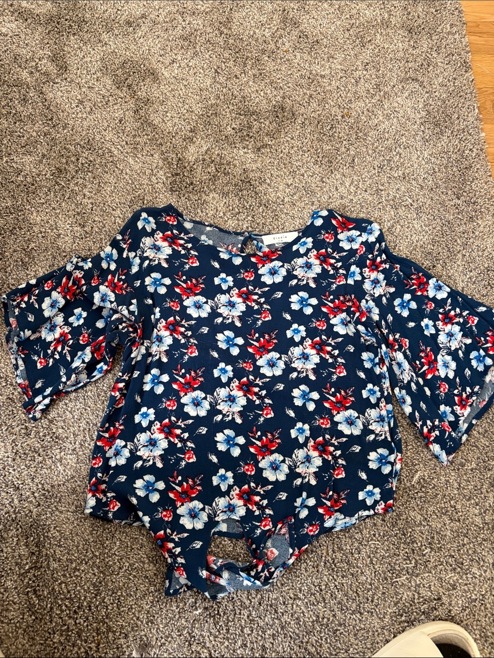 Blue Floral Blouse